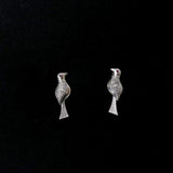Carved Bird Earrings